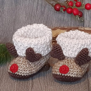 Baby Booties "Reindeer"