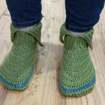 Adult Slippers Worked Flat