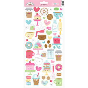 Doodlebug Cardstock Stickers 6"X13" - Cream & Sugar