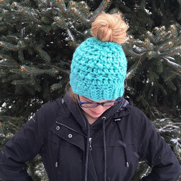 Messy Bun Ponytail Hat