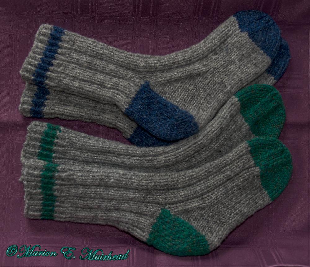 Striped Worsted Boot Socks