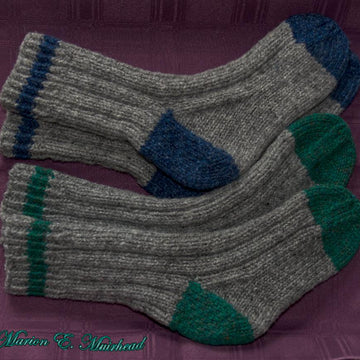 Striped Worsted Boot Socks