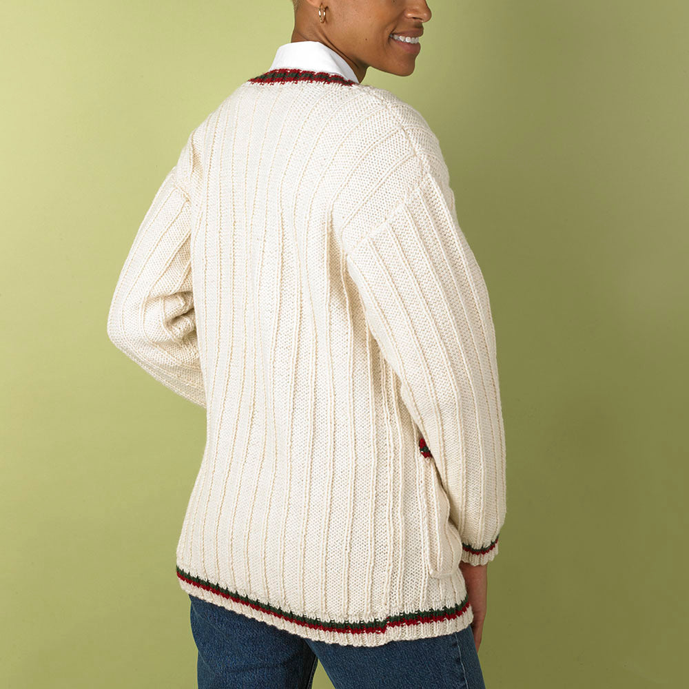 Championship Cardigan - Free Knitting Pattern For Women in Paintbox Yarns Wool Mix Aran