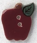 Mill Hill Button 86352 - Burgundy Small Apple
