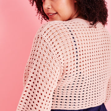 Mottled Shade Sweater - Free Crochet Pattern For Women in Paintbox Yarns Cotton 4 ply by Paintbox Yarns