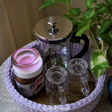 Zpaghetti (t-shirt) yarn- purple tray with handles