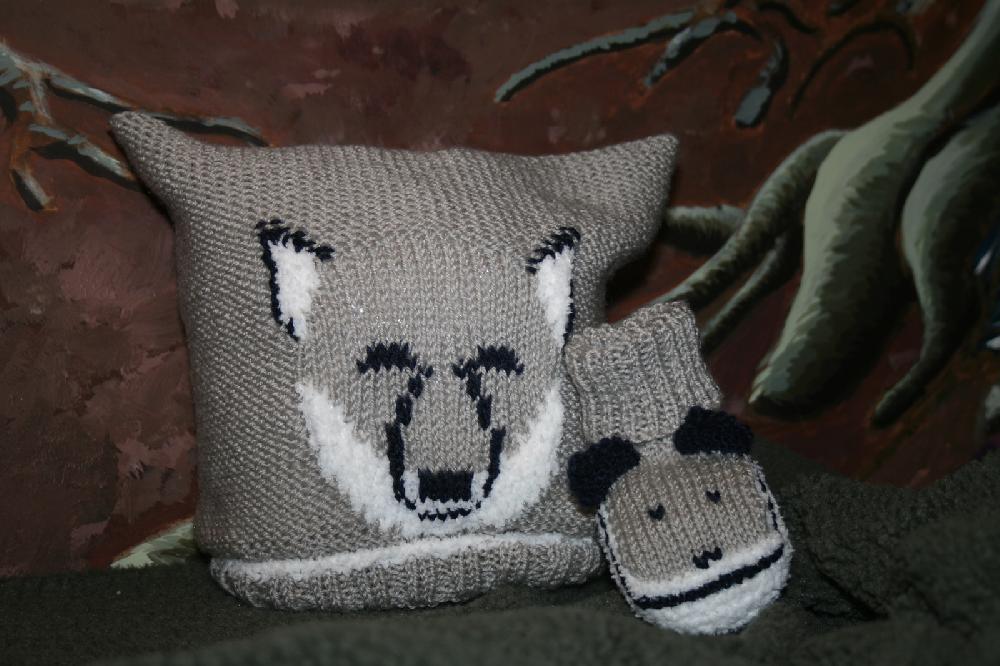 Fox and Wolf Cub Baby Hat and Booties