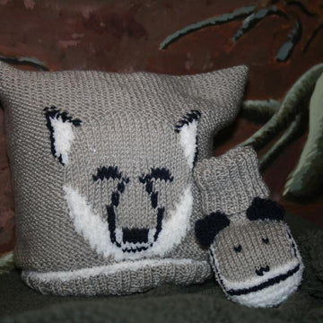 Fox and Wolf Cub Baby Hat and Booties