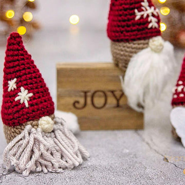 Gnome Santa Gift Ornament