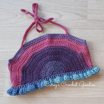 Beginner Crochet Halter Crop Top Pattern Kids Summer Crochet Top PDF Easy Frill Crochet Shirt Fun DIY Crochet Top Pattern