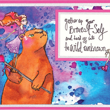 Spellbinders Jane Davenport Whimsical & Wild Collection Clear Stamps Set - Brave Bear