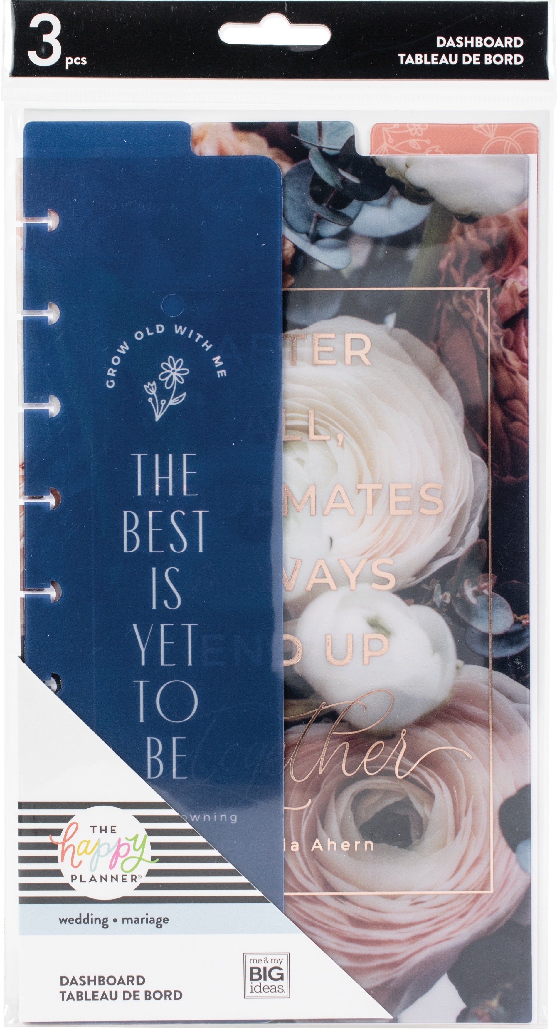 Happy Planner Dashboards 10.87"X5.87" 3/Pkg - Wedding