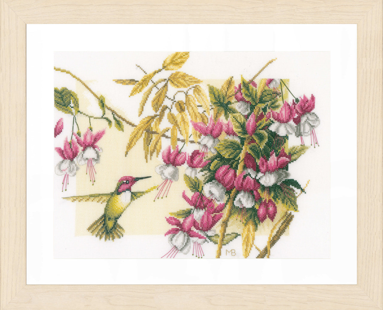 Lanarte Counted Cross Stitch Kit Colibri & Flowers Cross Stitch Kit