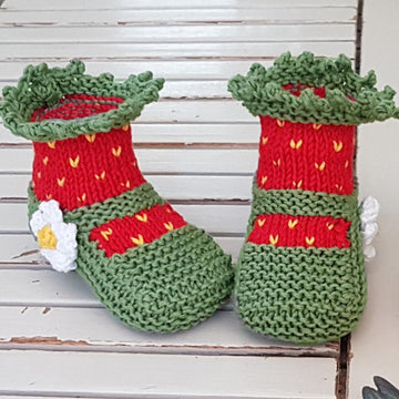 Strawberry Bootie and Pouch Bag