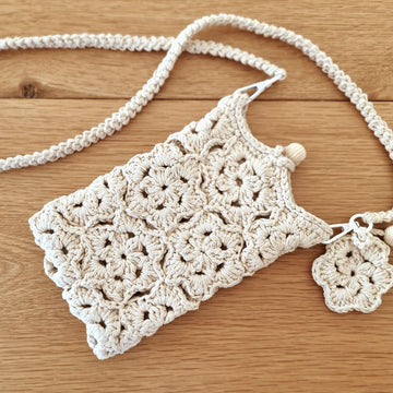Mobile phone crossbody shoulder bag crochet pattern T32