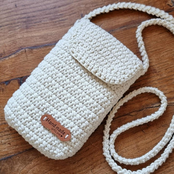 Mobile phone crossbody shoulder bag crochet pattern T10