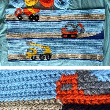 Construction Truck Baby Blanket