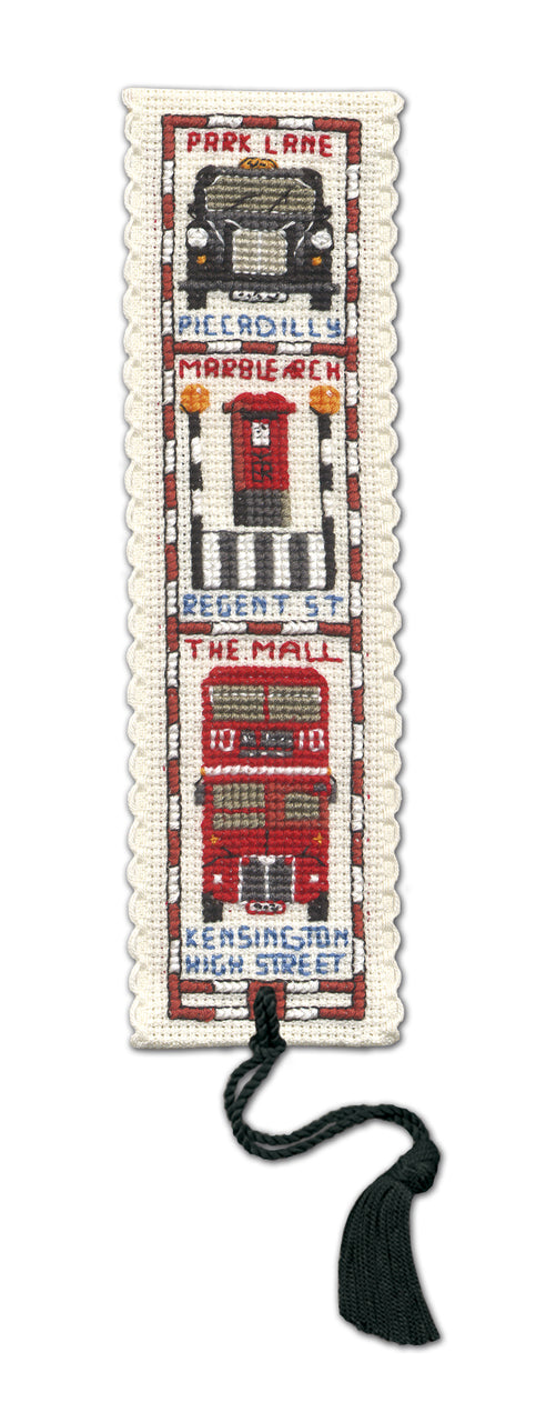 Textile Heritage Streets of London Bookmark Cross Stitch Kit - 19cm x 5cm