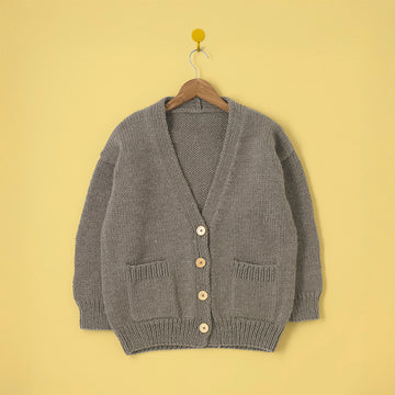 Easy Sunday Cardigan - Free Knitting Pattern for Women in Paintbox Yarns Wool Blend Chunky