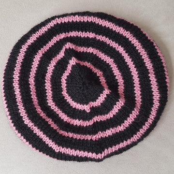 Milly - 12ply striped beret for kids, teens and women