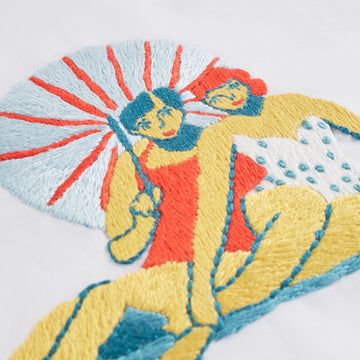 DMC Around The World - Parasol Girls Embroidery Pattern - PAT0621 - Downloadable PDF