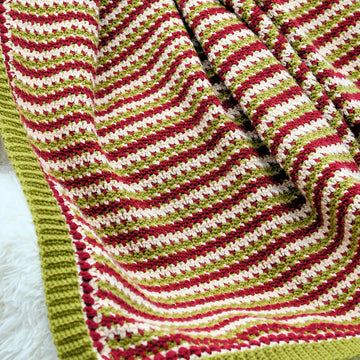 Faux Fair Isle Christmas Afghan