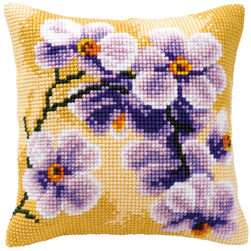 Vervaco Cross Stitch Cushion Kit Orchid Cross Stitch Kit