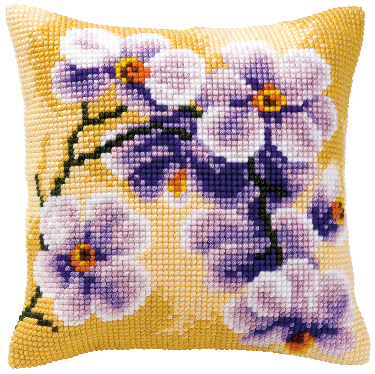 Vervaco Cross Stitch Cushion Kit Orchid Cross Stitch Kit