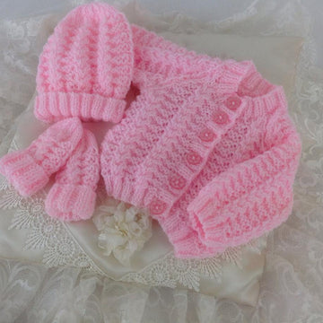 Pattern 54 Babies Cosy Cardigan Set - Sizes: Early Baby & 0-3 Months
