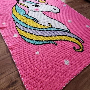Unicorn Beauty Graphghan Pattern
