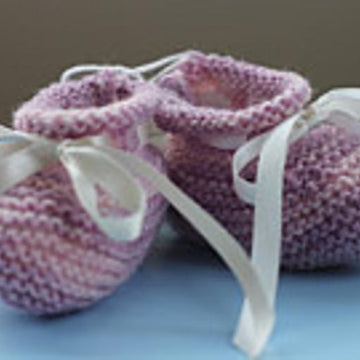 Roll Top Baby Booties and Beanie