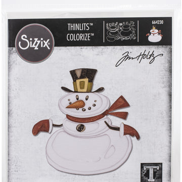Sizzix Thinlits Dies By Tim Holtz 11/Pkg - Mr. Snowman, Colorize