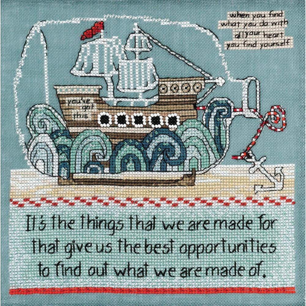 Mill Hill Curly Girl-Made of Counted Cross Stitch Kit - 7in x 7in
