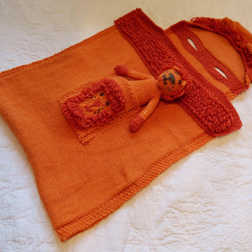 Lion Hooded Baby Car Seat Blanket