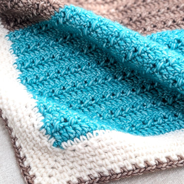 Textured Color Block Baby Blanket