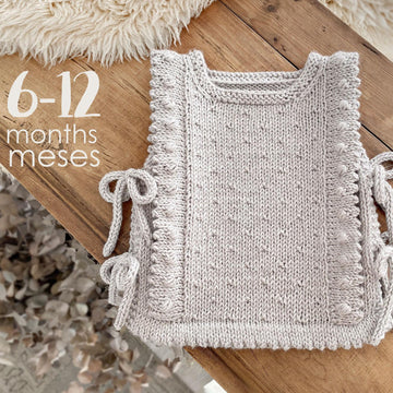 6-12 months – PLUMETI knit vest pattern