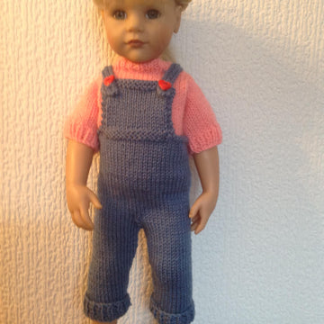 Dungarees and jumper for 18 inch doll