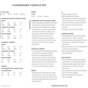 Fairground Fairisle - Layette Knitting Pattern For Toddlers in Debbie Bliss Baby Cashmerino by Debbie Bliss