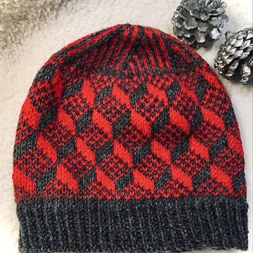 Scandinavian Cubes Knit Hat