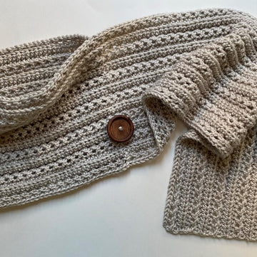Easy Crochet Scarf Pattern: Cute-N-Easy Buttoned Cowl-Scarf