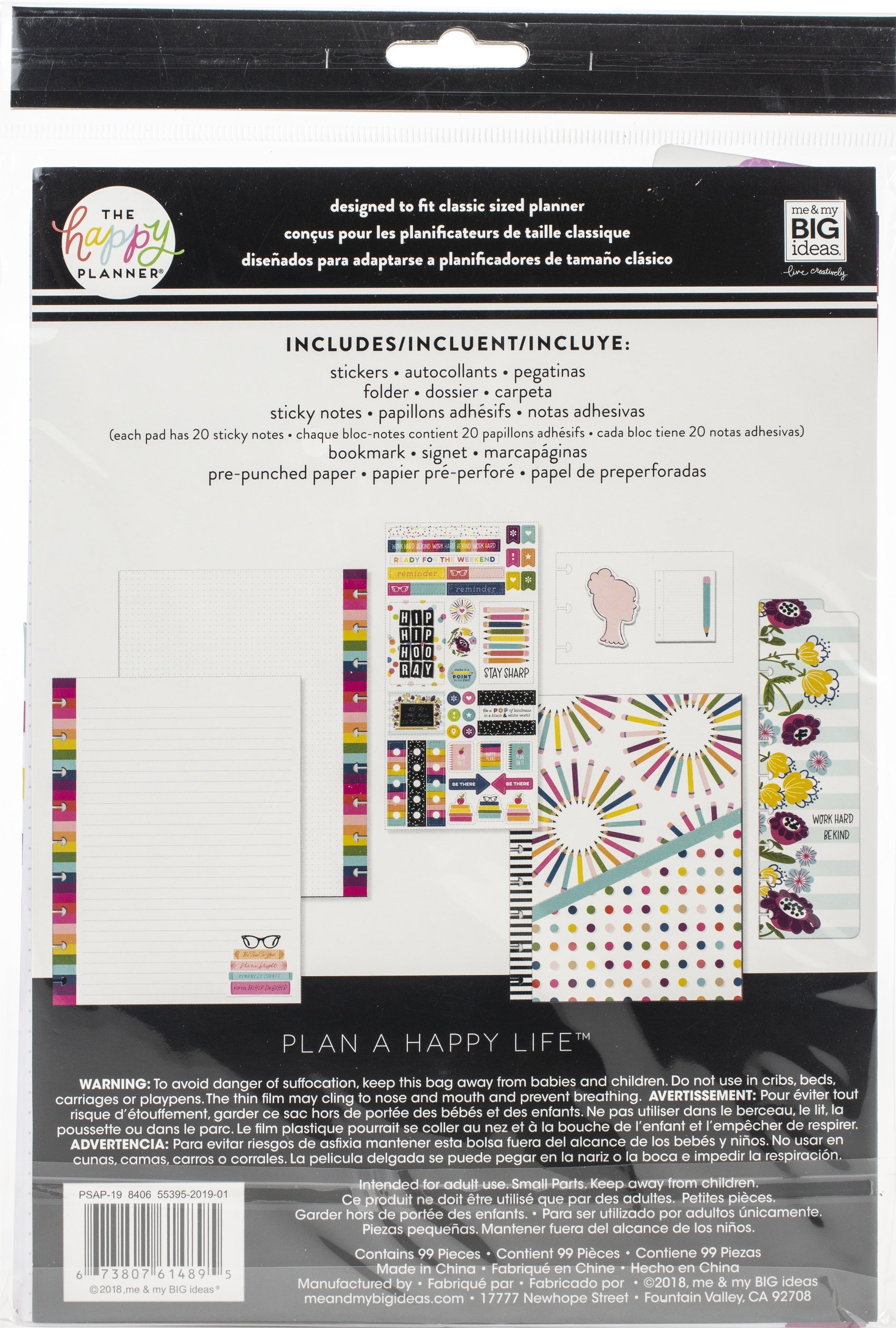 Happy Planner Medium Accessories 99/Pkg - Kind Kid (student)