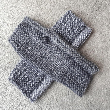 Charcoal Marble Wrist Warmers