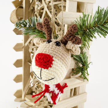 Crochet Christmas Reindeer Ornament