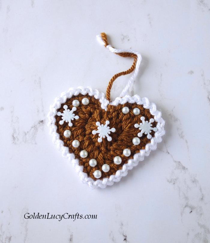 Gingerbread Heart Ornaments