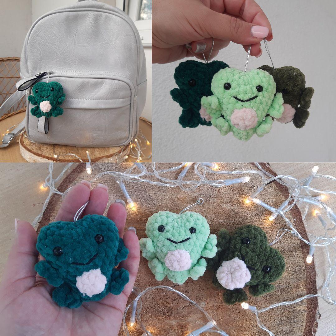 Crochet Heart Frog Pattern ,Crochet Pattern Mini Frog Plushie