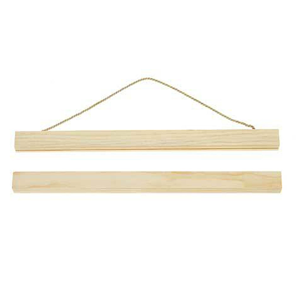 Rico Design 12" Plain Wood Bellpull Ends