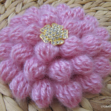 Crochet Cluster Stitch Brooch