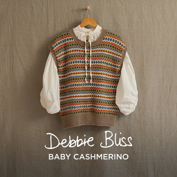 Miana Fairisle Tank Top - Slipover Knitting Pattern in Debbie Bliss Baby Cashmerino