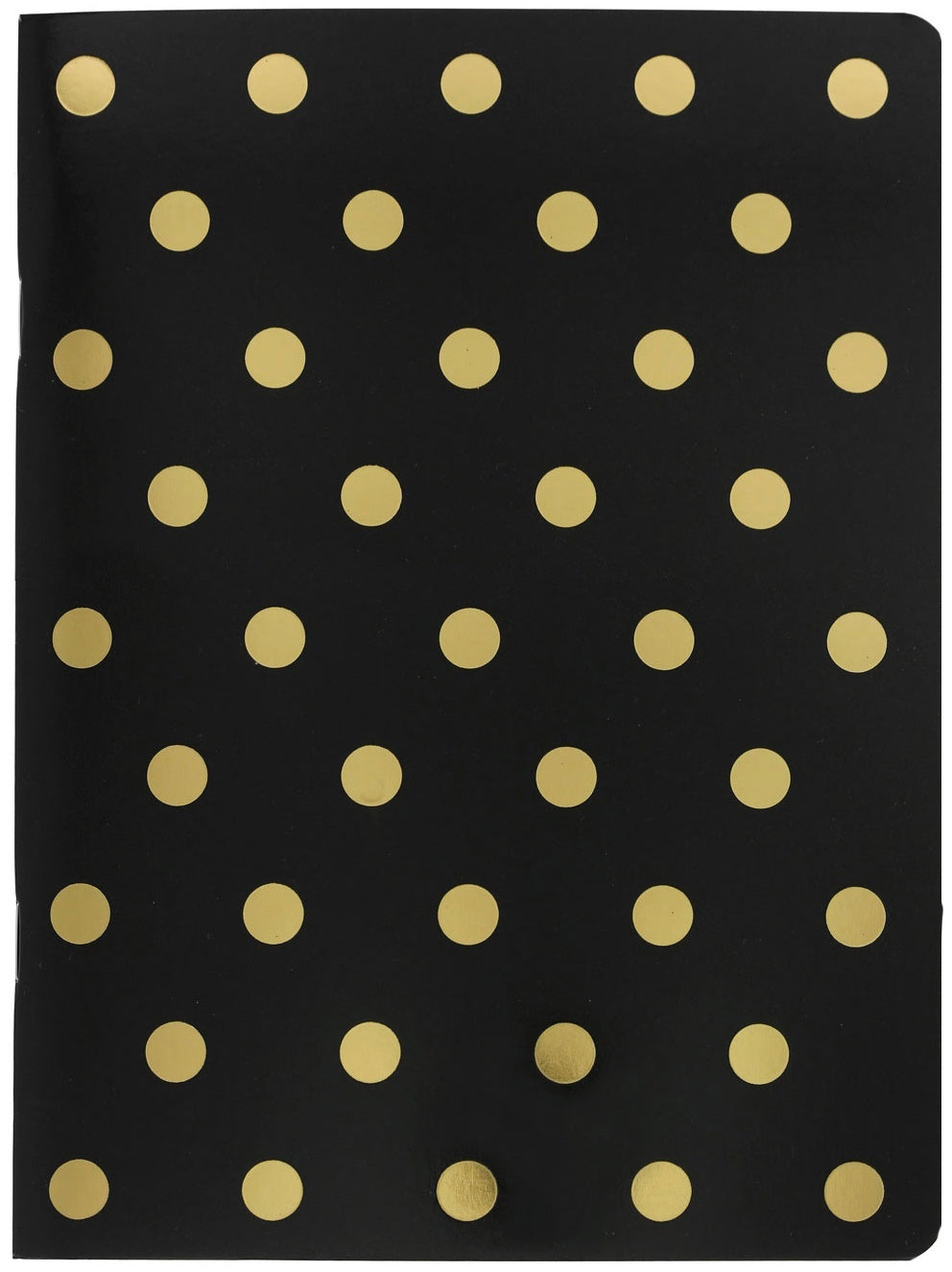 Teresa Collins Designer Notebook 6"X8" - Gold Polka Dot