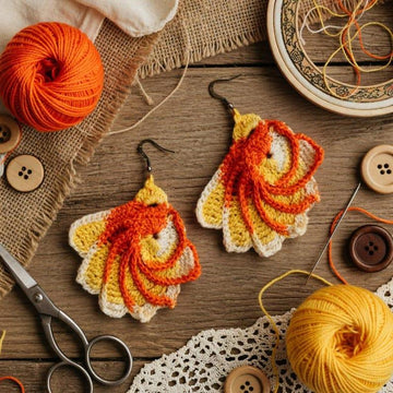 Crochet Oyster Earrings Pattern | PDF Photo & Video Tutorial | Easy Crochet Jewelry